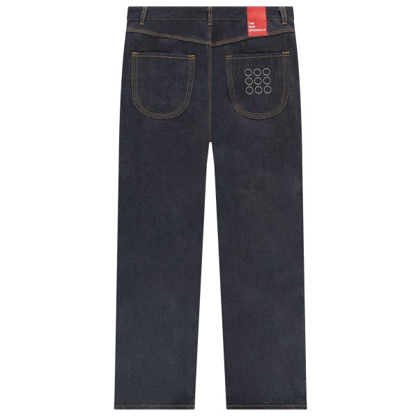 The New Originals 9-Dots Relaxed Raw Jeans Navy