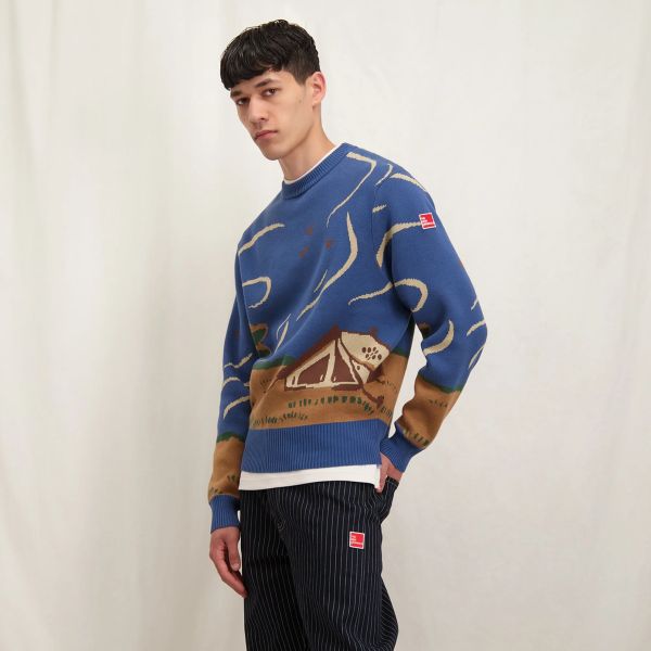 The New Originals Camping Knit Sweater Blauw