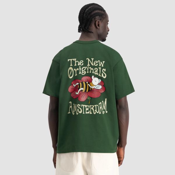 The New Originals Lazy Bee T-shirt Groen