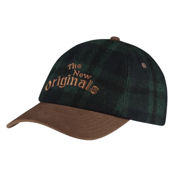The New Originals Workman Flannel Cap Donker Groen