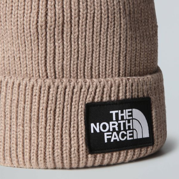 The North Face TNF Logo Box Cuffed Muts Beige