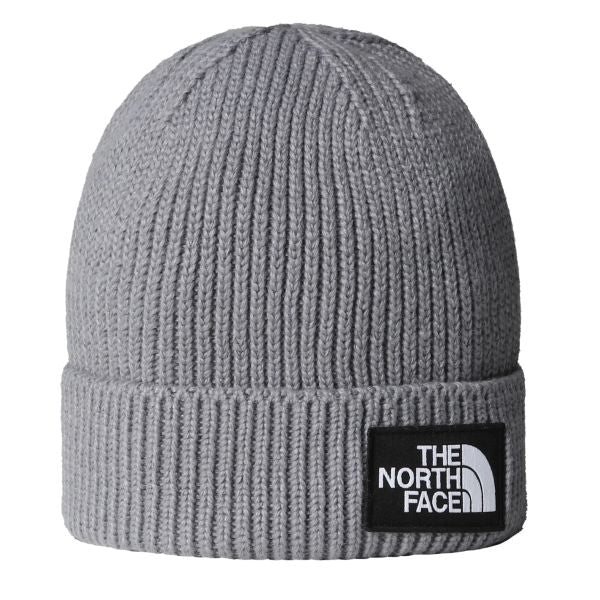 The North Face TNF Logo Box Cuffed Muts Grijs