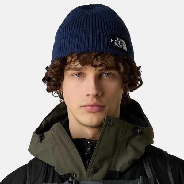 The North Face TNF Logo Box Cuffed Muts Navy