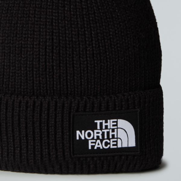 The North Face TNF Logo Box Cuffed Muts Zwart