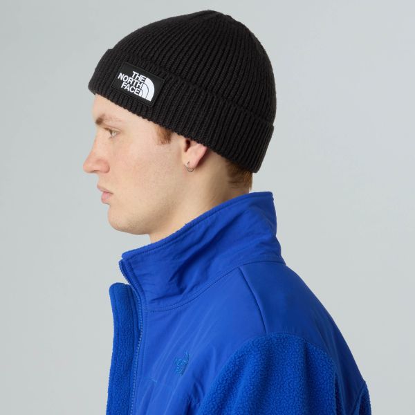 The North Face TNF Logo Box Cuffed Muts Zwart