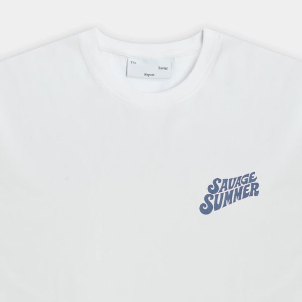 The Savage Report Savage Summer T-shirt Wit