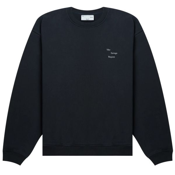The Savage Report Wave Logo Sweater Navy