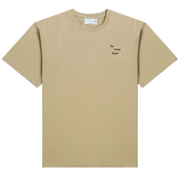 The Savage Report Wave Logo T-shirt Beige