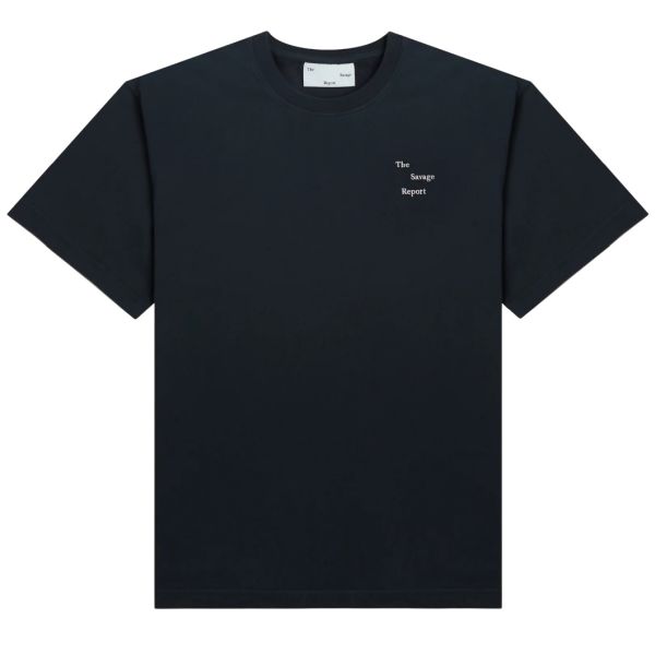The Savage Report Wave Logo T-shirt Navy