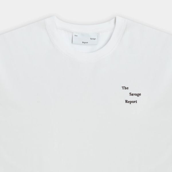 The Savage Report Wave Logo T-shirt Wit