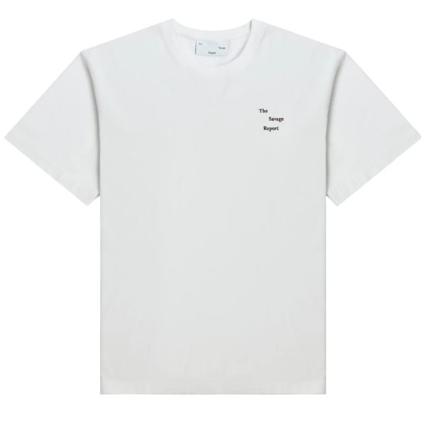 The Savage Report Wave Logo T-shirt Wit