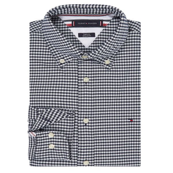 Tommy Hilfiger 1985 Flex Oxford Gingham Overhemd Navy/Wit