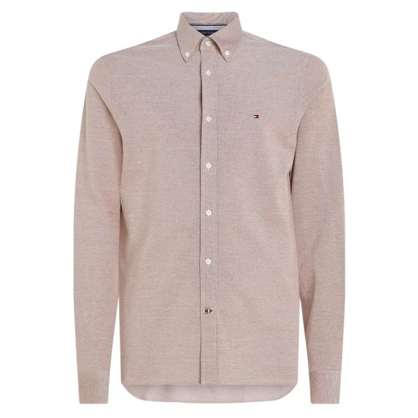 Tommy Hilfiger 1985 Pique Slim Overhemd Beige
