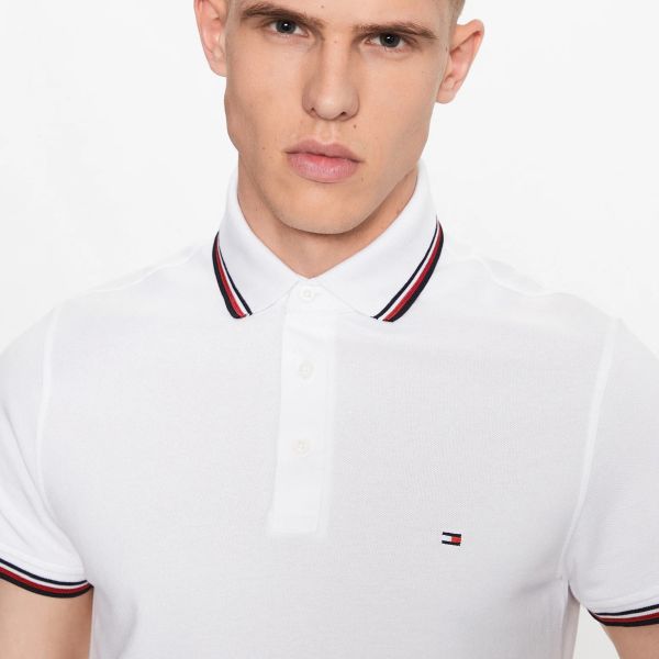 Tommy Hilfiger 1985 RWB Tipped Polo Wit
