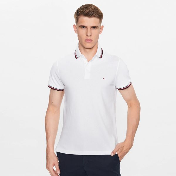 Tommy Hilfiger 1985 RWB Tipped Polo Wit