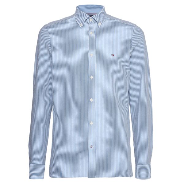 Tommy Hilfiger 1985 Slim Overhemd Blauw/Wit