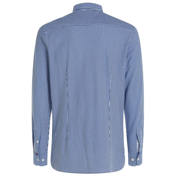 Tommy Hilfiger 1985 Slim Overhemd Donker Blauw/Wit