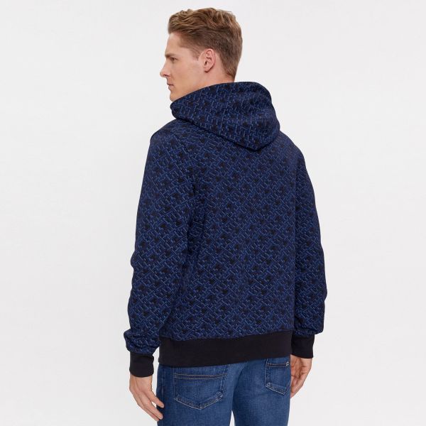 Tommy Hilfiger AOP Monogram Hoodie Navy