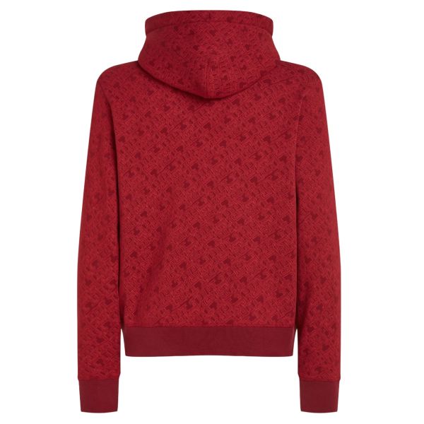 Tommy Hilfiger AOP Monogram Hoodie Rood