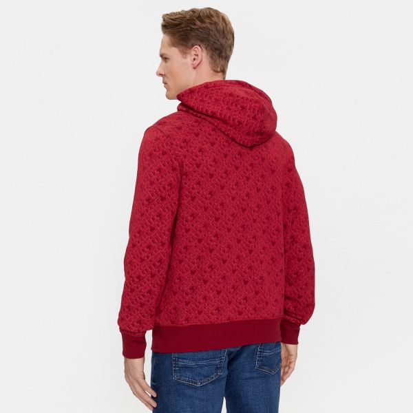 Tommy Hilfiger AOP Monogram Hoodie Rood
