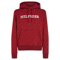 Tommy Hilfiger AOP Monogram Hoodie Rood