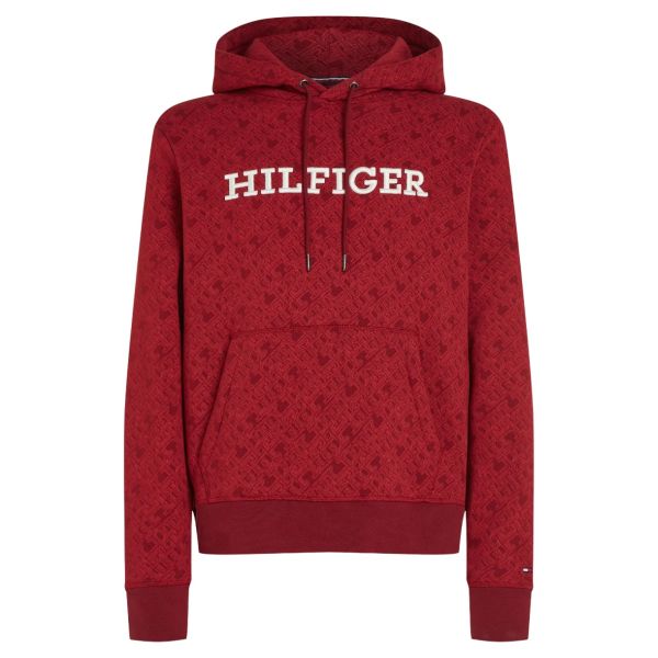 Tommy Hilfiger AOP Monogram Hoodie Rood