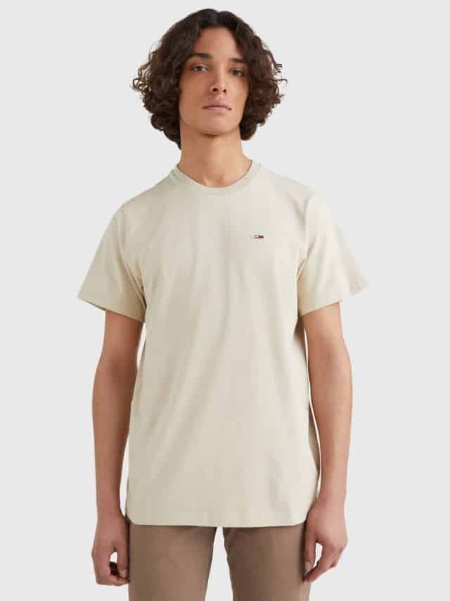 tommy hilfiger basic t-shirt zand