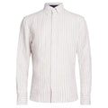 Tommy Hilfiger Bold Linen Stripe Overhemd Beige/Wit
