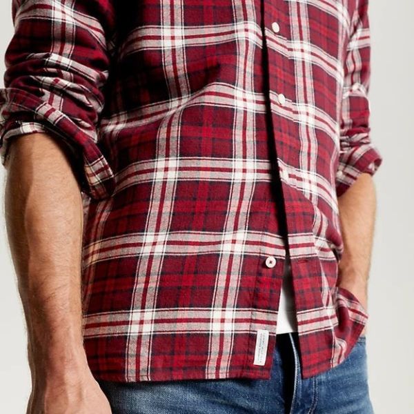 Tommy Hilfiger Brushed Tommy Tartan Overhemd Rood