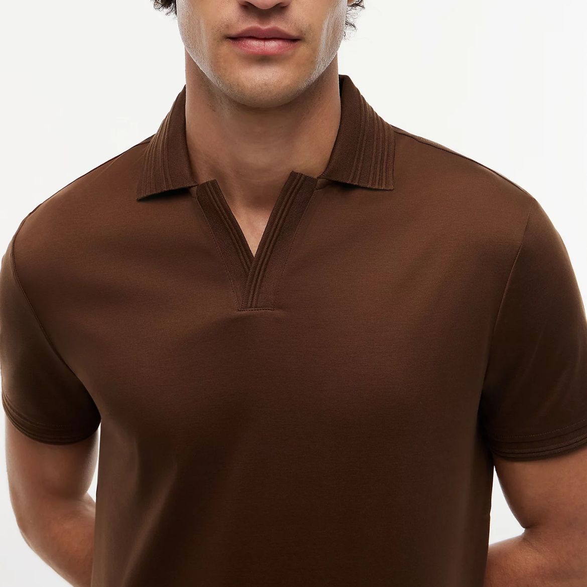 Tommy Hilfiger Collar Intrest Polo Bruin