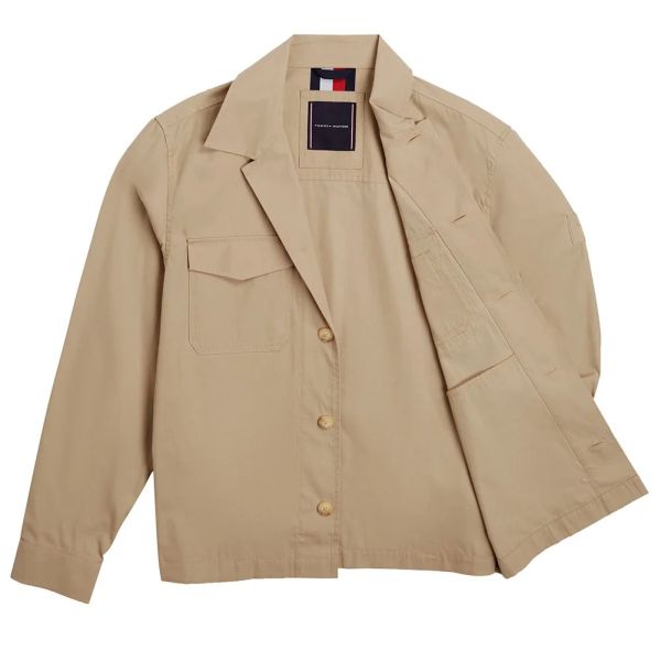 Tommy Hilfiger Cotton Nylon Overshirt Beige