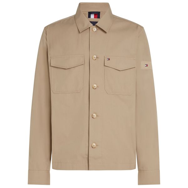 Tommy Hilfiger Cotton Nylon Overshirt Beige