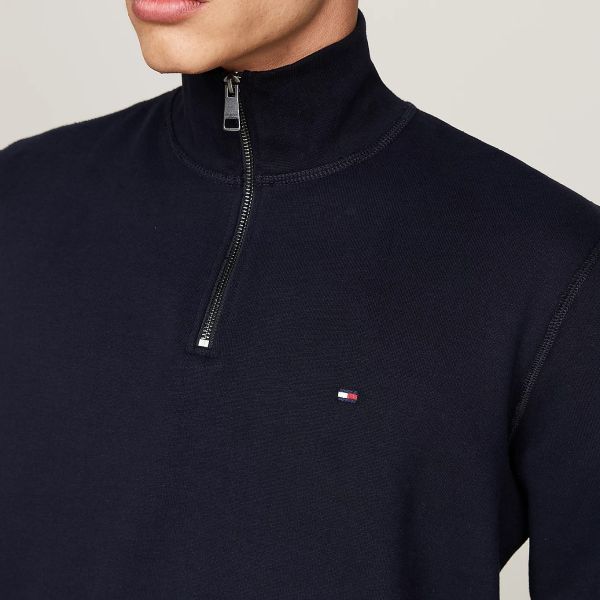 Tommy Hilfiger Essential Fleece Quarter Zip Sweater Navy