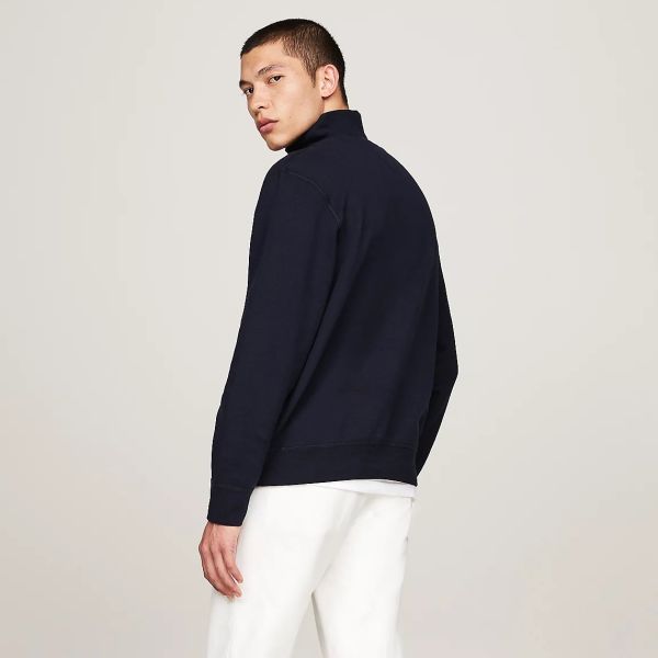 Tommy Hilfiger Essential Fleece Quarter Zip Sweater Navy
