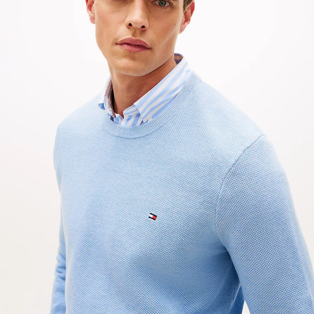 Tommy Hilfiger Essential Structure Sweater Licht Blauw