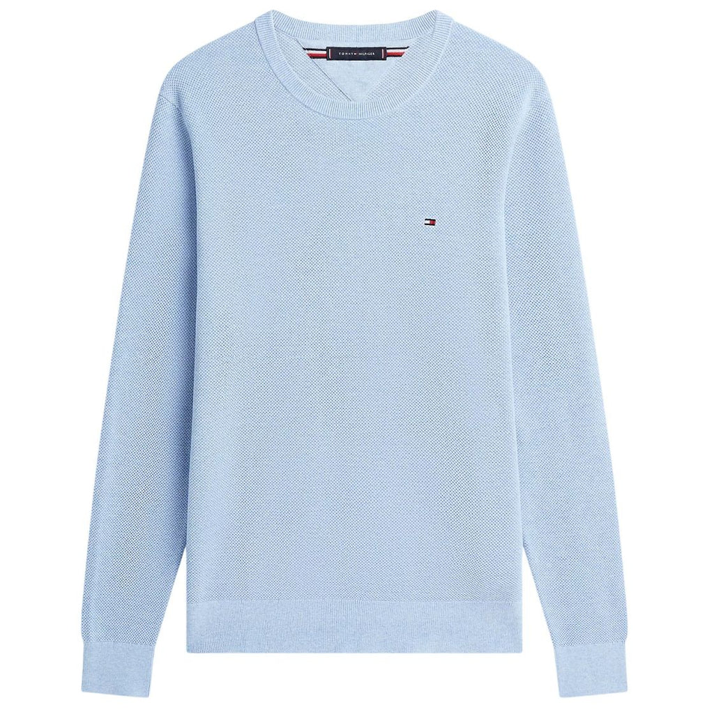 Tommy Hilfiger Essential Structure Sweater Licht Blauw
