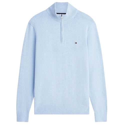 Tommy Hilfiger Essential Zip Sweater Licht Blauw