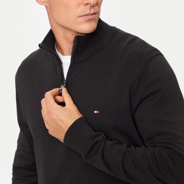 Tommy Hilfiger Essential Zip Sweater Zwart