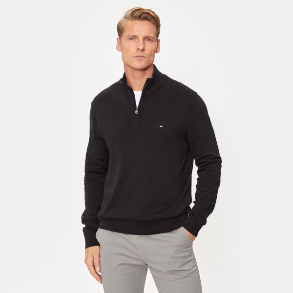 Tommy Hilfiger Essential Zip Sweater Zwart