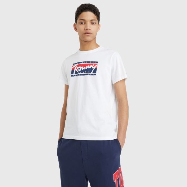 Tommy Hilfiger Essentials Script T-shirt Wit