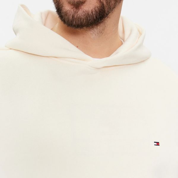 Tommy Hilfiger Flag Logo Hoodie Off White