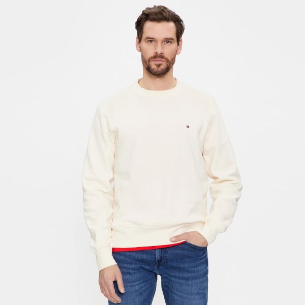 Tommy Hilfiger Flag Logo Sweater Off White