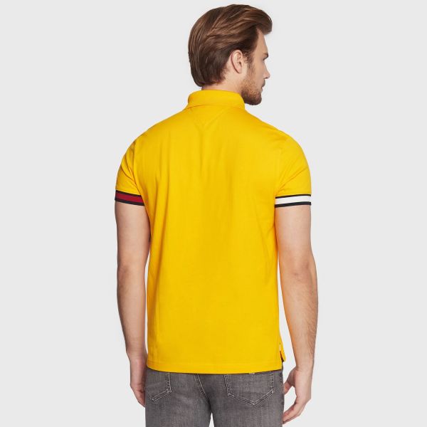 Tommy Hilfiger Flag Sleeve Polo Geel