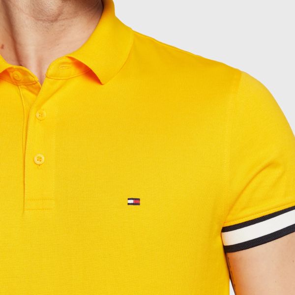Tommy Hilfiger Flag Sleeve Polo Geel