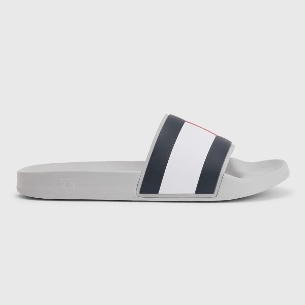 Tommy Hilfiger Flag Slippers Grijs
