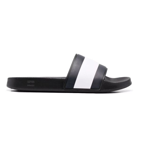 Tommy Hilfiger Flag Slippers Zwart