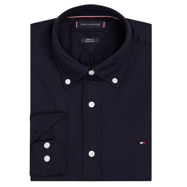 Tommy Hilfiger Flex Brushed Easy Overhemd Navy