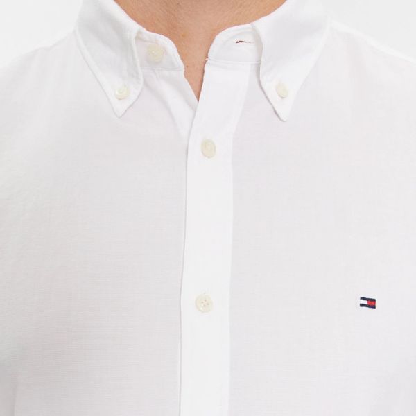 Tommy Hilfiger Flex Dobby Overhemd Wit