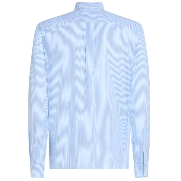 Tommy Hilfiger Flex Poplin Classic Stripe Overhemd Licht Blauw
