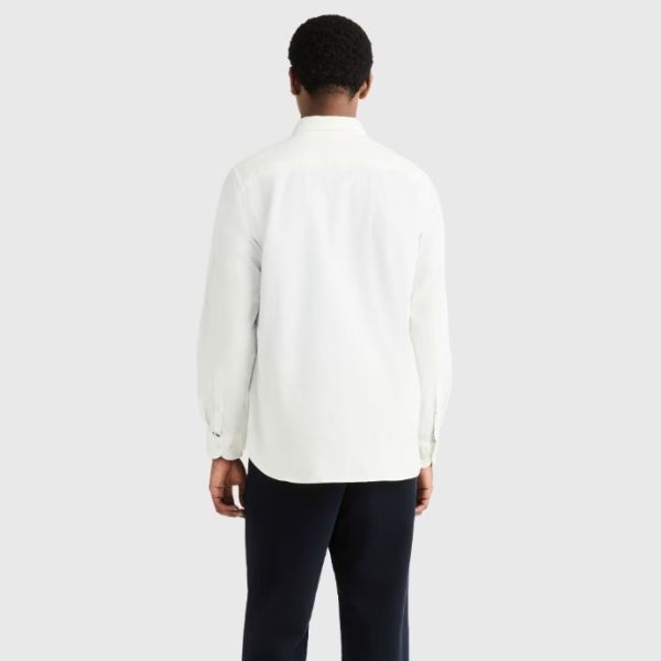 Tommy Hilfiger Flex Solid Corduroy Overhemd Off White